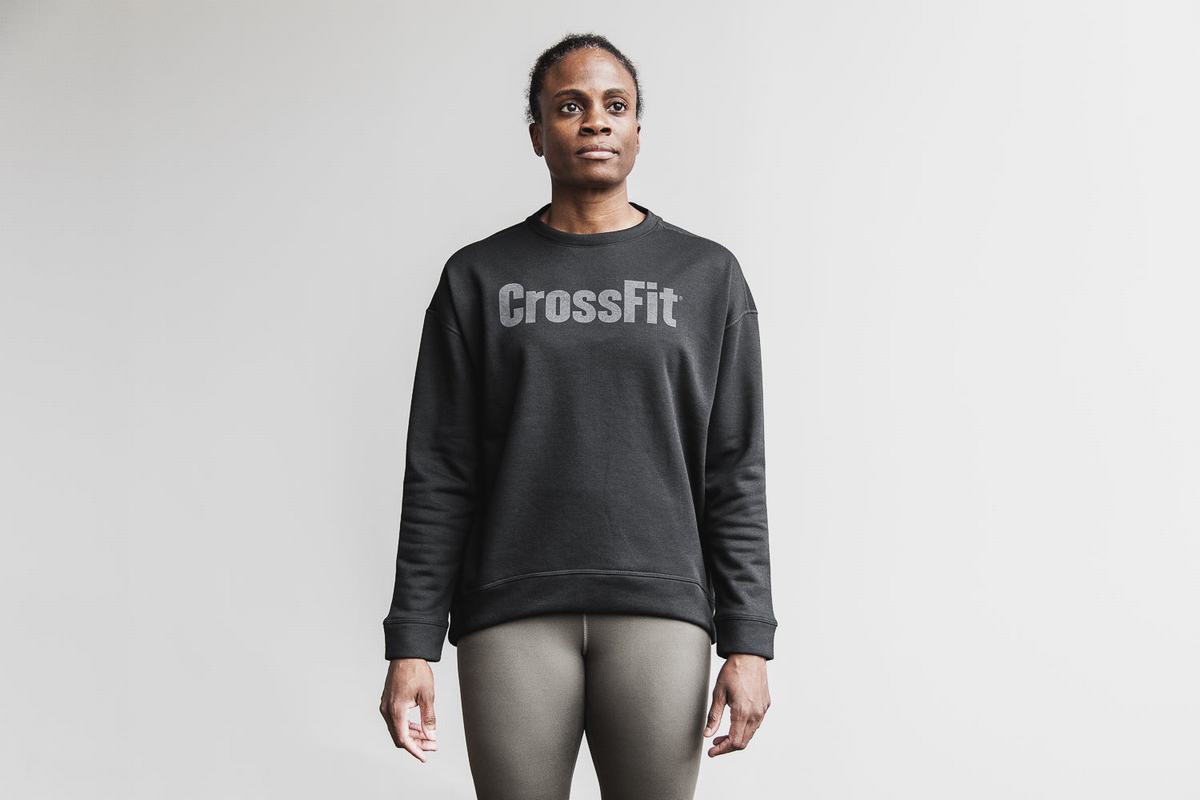 Nobull Crossfit® Crew Women's Sweatshirts Black | Australia (WZ0458)